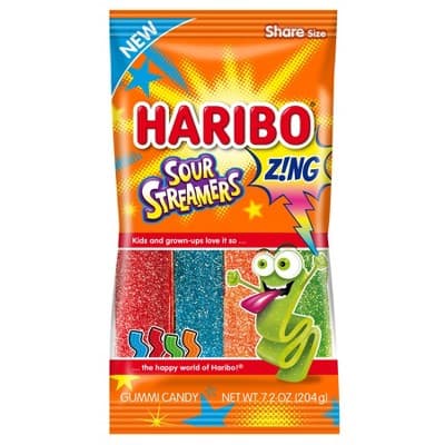 Is it Gelatin free? Haribo Z!ng Sour Streamers Gummi Candy