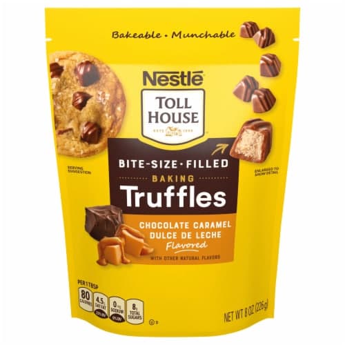 Is it Milk Free? Nestlé Toll House Bite-size Filled Baking Truffles Chocolate Caramel Dulce De Leche Flavored